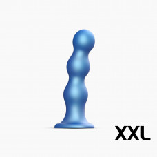 Насадка для страпона Strap-On-Me Dildo Plug Balls Blue Metallic XXL — Keks-Hub
