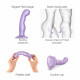 Насадка для страпона Strap-On-Me Dildo Plug Lilas Metallic S - текстура поверхні, гладка та металізована
