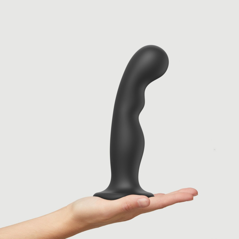 Насадка Strap-On-Me Dildo Plug P&G Black XL - вигляд збоку, підкреслює анатомічну форму
