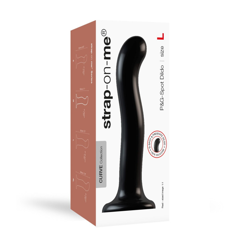 Насадка для страпона Strap-On-Me P&G-Spot Dildo, силікон, L, текстура