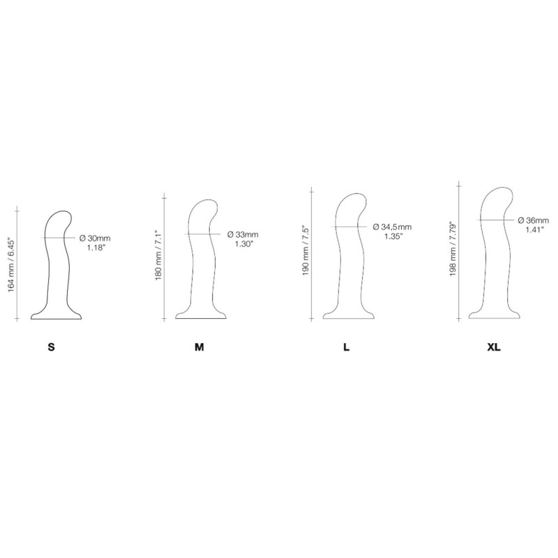 Текстура силікону насадки для страпона Strap-On-Me P&G-Spot Dildo XL