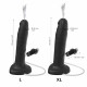 Фалоімітатор Strap-On-Me Squirting Cum Dildo Realistic Black – текстура поверхні, силікон