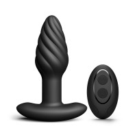 Анальная пробка Dorcel Spin Plug с вибрацией, жемчужным массажем, макс. диам. 3,8 см, пульт ДУ