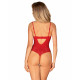 Боді Obsessive Ingridia crotchless teddy XL/2XL червоне, вигляд збоку