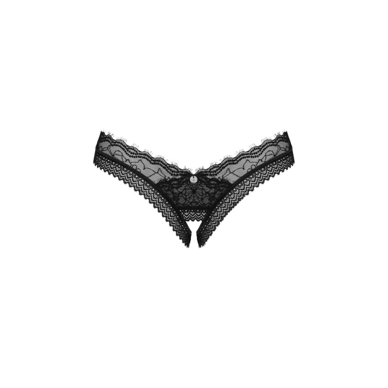 Трусики Obsessive Medilla crotchless thong XL/2XL - детальний вигляд мережива