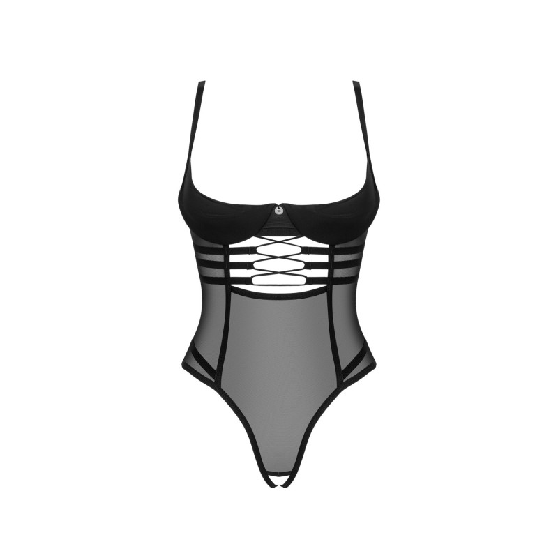 Боді Obsessive Roxelia crotchless teddy XL/2XL - вид збоку