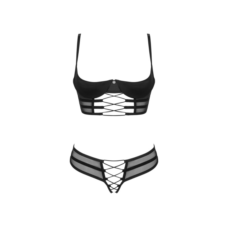 Комплект Obsessive Roxelia 2-pcs crotchless set XL/2XL - детальний вигляд вставки crotchless