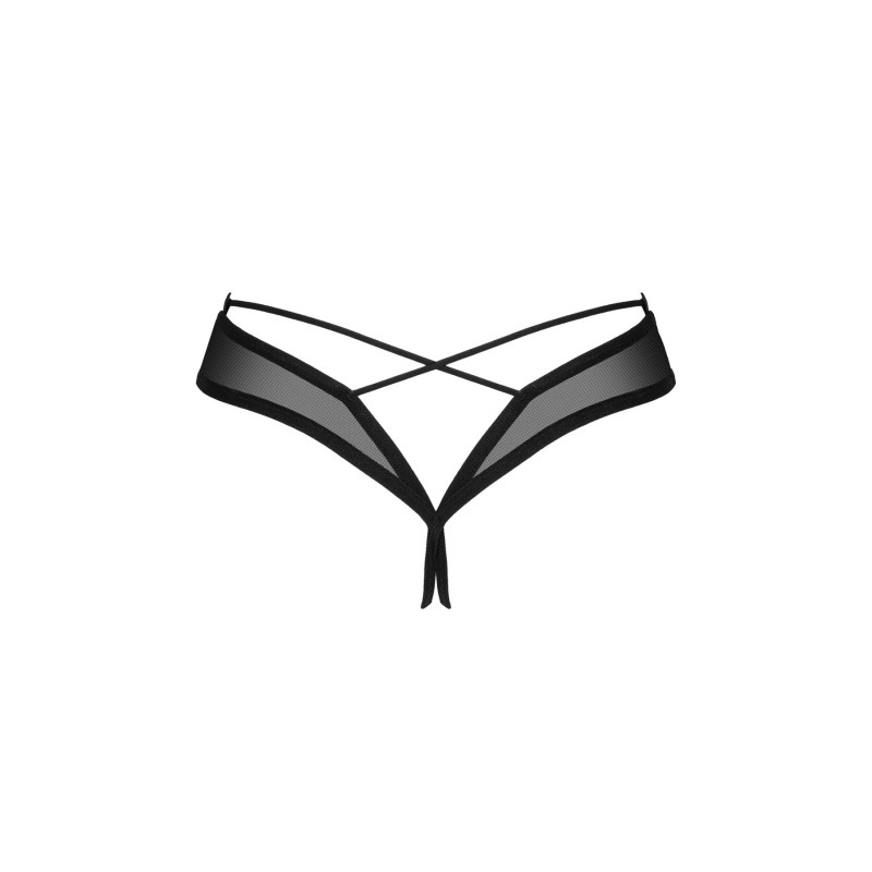 Фронтальний вигляд трусиків Obsessive Roxelia crotchless thong XS/S