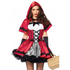 Еротична сукня Червона Шапочка Leg Avenue Gothic Red Riding Hood S, з накидкою