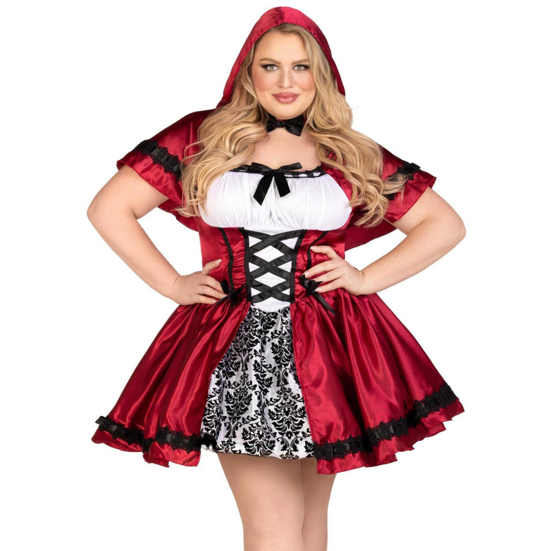 Упаковка еротичного костюма Червоної шапочки Leg Avenue Gothic Red Riding Hood 1X–2X