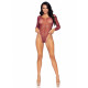 Упаковка боді Leg Avenue Crystalized fishnet bodysuit Burgundy