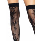 Панчохи з сіткою Leg Avenue 420 Net thigh highs Black - вид збоку