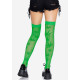 Зелені сітчасті панчохи Leg Avenue 420 Net thigh highs, вид збоку