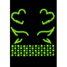 Набір страз-прикрас для тіла Leg Avenue Ayla face jewel sticker, світяться в темряві — Keks-Hub