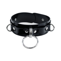 Ошейник для фиксации Feral Feelings D-Rings Black
