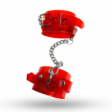 Наручники Feral Feelings Hand Restraints Прозорі Червоні — Keks-Hub