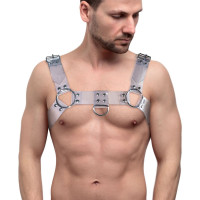 Чоловіча портупея Feral Feelings Bulldog Harness Transparent