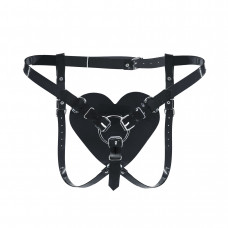 Трусики Серце Feral Feelings Hearts Strap-on Belt Black — Keks-Hub