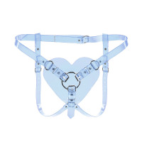 Трусики Сердце для страпона Feral Feelings - Hearts Strap-on Belt Transparent