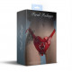 Текстура прозорої тканини червоних трусиків Feral Feelings Hearts Strap-on Belt
