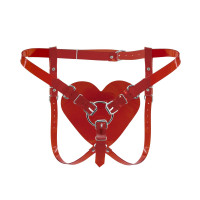 Трусики Серце для страпону Feral Feelings Hearts Strap-on Belt Red (SO9315)