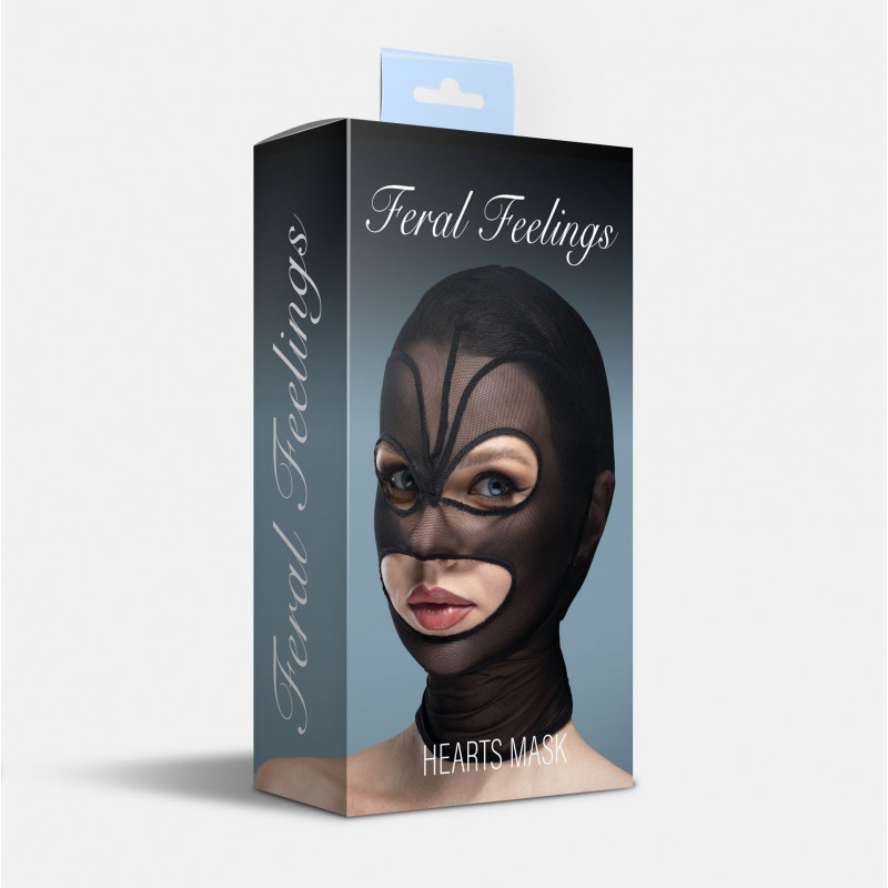 Маска Feral Feelings Hearts Mask сітка, вид збоку, демонстрація текстури матеріалу