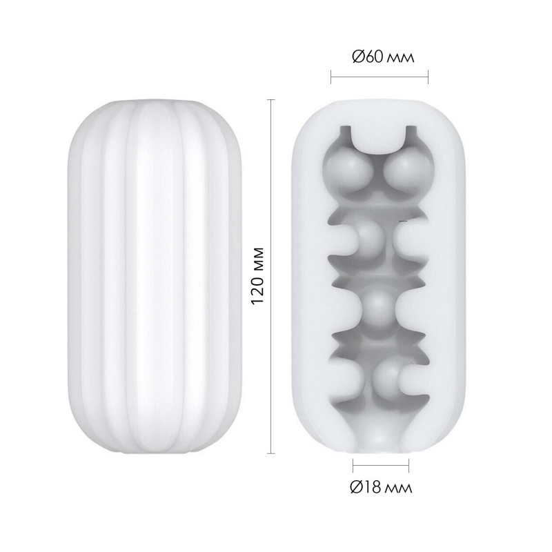 Мастурбатор Otouch Ripple вид збоку, детальний вигляд внутрішньої текстури