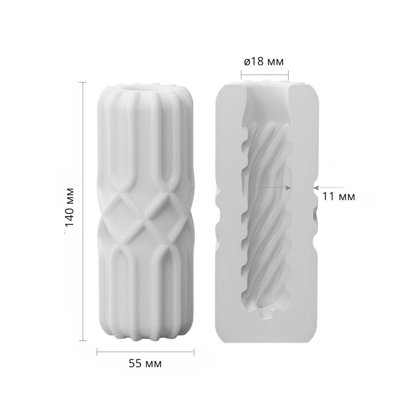 Мастурбатор Otouch DECOR 1-C, вид збоку, рожевий