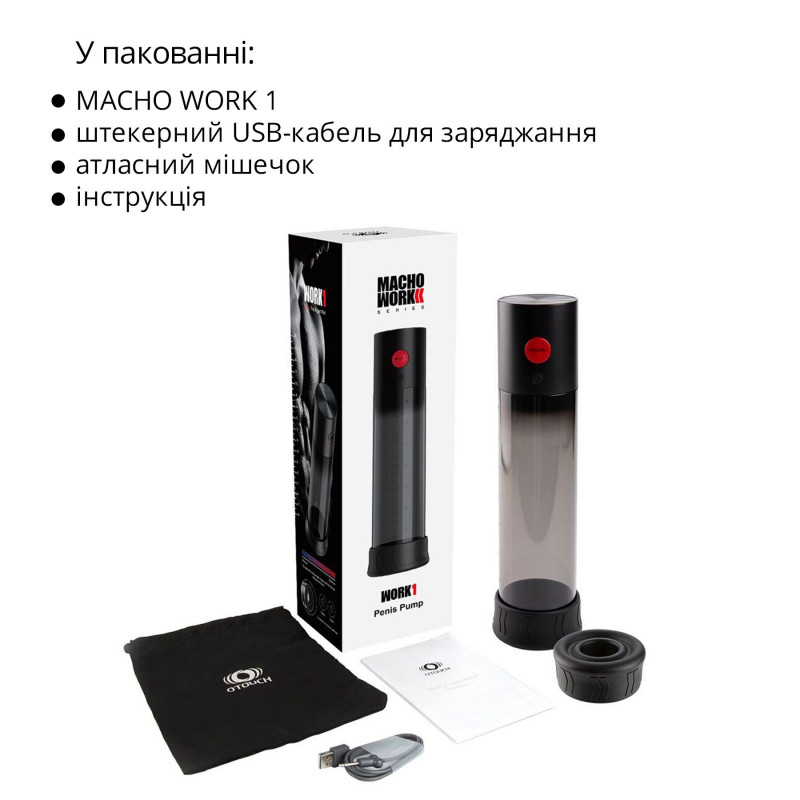 Otouch MACHO WORK: LED-індикатор роботи вакуумної помпи, відображення режимів