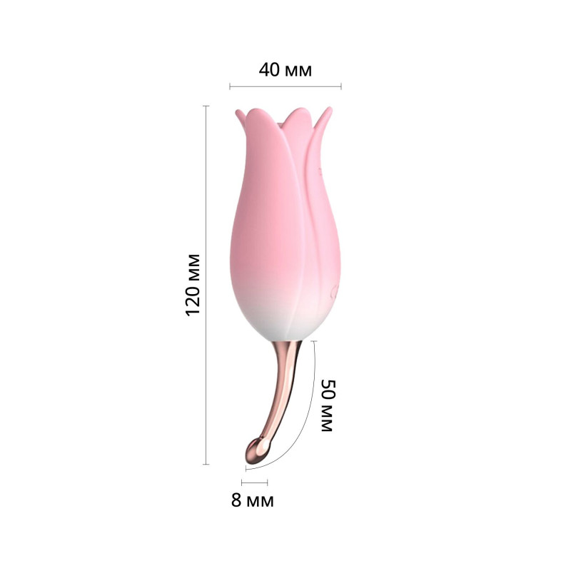 Otouch Bloom Ultrasonic Clitoris вібратор збоку, демонстрація форми