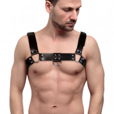 Чоловіча портупея Feral Feelings Bulldog Harness Black натуральна шкіра — Keks-Hub