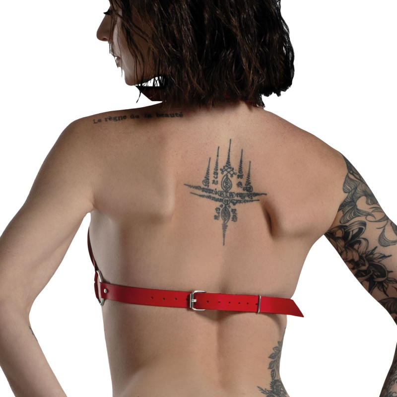 Розкішна упаковка червоного ліфа Feral Feelings Hearts Bra Red, ідеально для подарунка