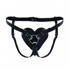 Трусики Серце для страпону Feral Feelings Hearts Strap-on Belt Black — Keks-Hub