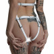 Ефектна упаковка трусиків для страпону Feral Feelings Hearts Strap-on Belt White, ідеально для подарунка
