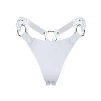 Трусики Feral Feelings String Bikini White из натуральной кожи