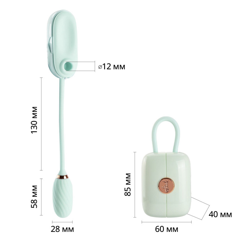 Вакуумний кліторальний стимулятор Otouch Louis Vibrate Teal, вид збоку, що демонструє ергономічний дизайн