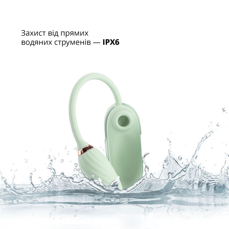 Текстура силіконового покриття вакуумного стимулятора Otouch Louis Vibrate Teal, приємна на дотик