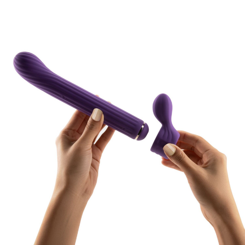 Вібратор Otouch Magic Stick S1 Plus Purple - детальний вигляд основної частини, текстура силікону