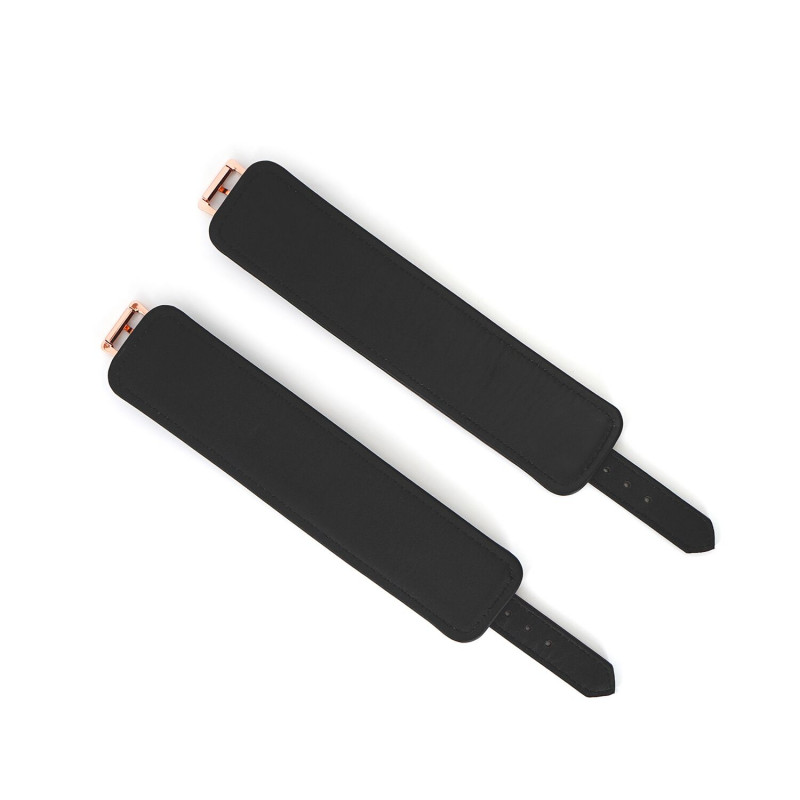 Шкіряні наручники Liebe Seele Wine Red зі знімним ланцюжком – зручне кріплення