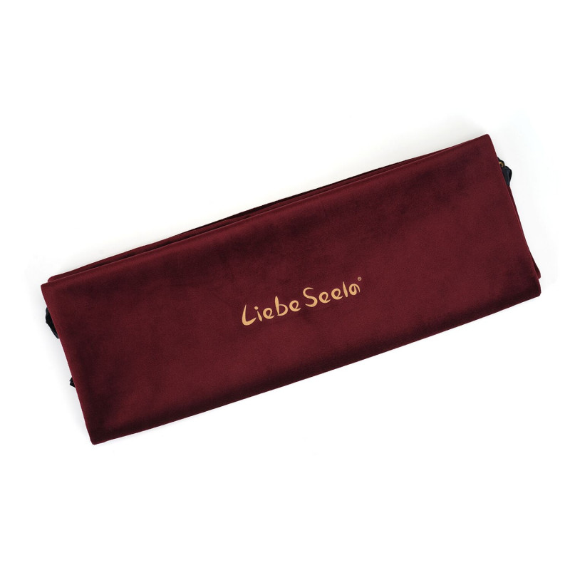 Вид збоку на мішечок для зберігання Liebe Seele Wine Red Large Storage Bag Oblong, 34х45 см, з міцною мотузкою для затягування
