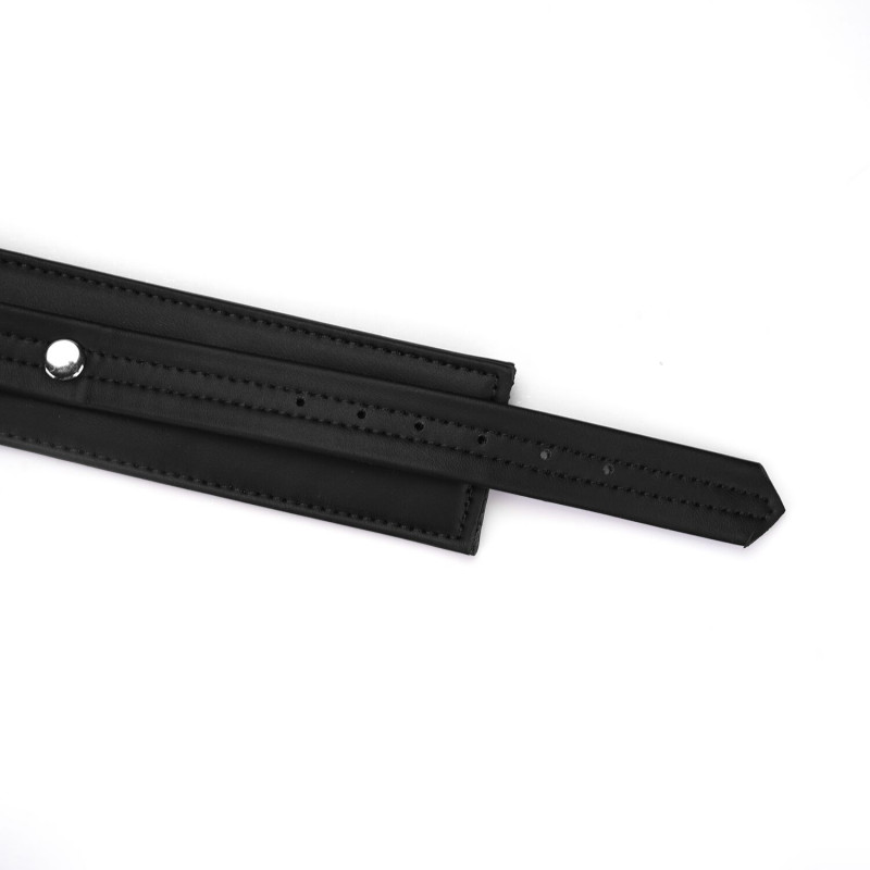 Текстура екошкіри поножів Liebe Seele Black Organosilicon, чорний колір