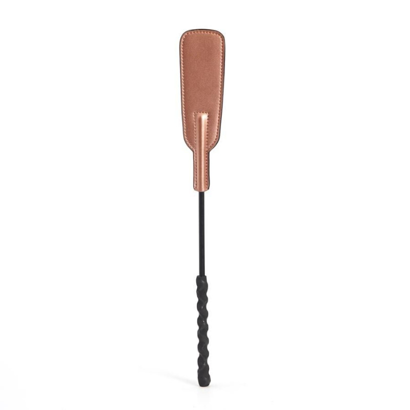 Задня частина шльопалки Liebe Seele Memory Riding Crop Rose Gold, що показує ергономічну ручку