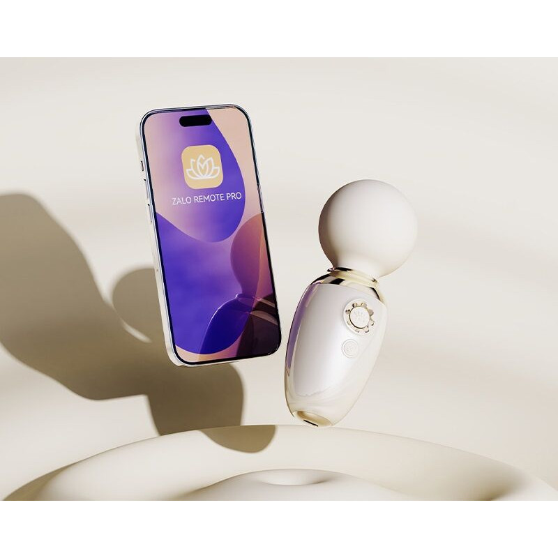 Компактний дизайн смарт-вібромасажера Zalo AVA Ivory White, зручний для подорожей