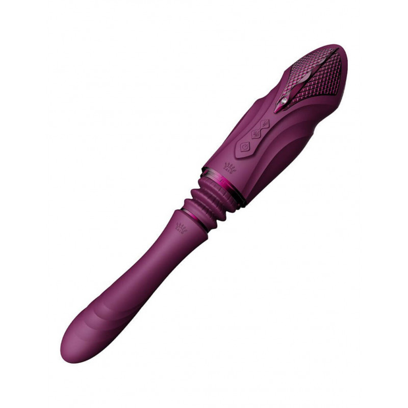 Дві насадки для смарт секс-машини Zalo Sesh Velvet Purple, різні текстури та форми для різноманіття відчуттів