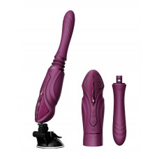 Смарт секс-машина Zalo Sesh Velvet Purple компактна, 2 насадки, пульт ДК, Swarovski — Keks-Hub