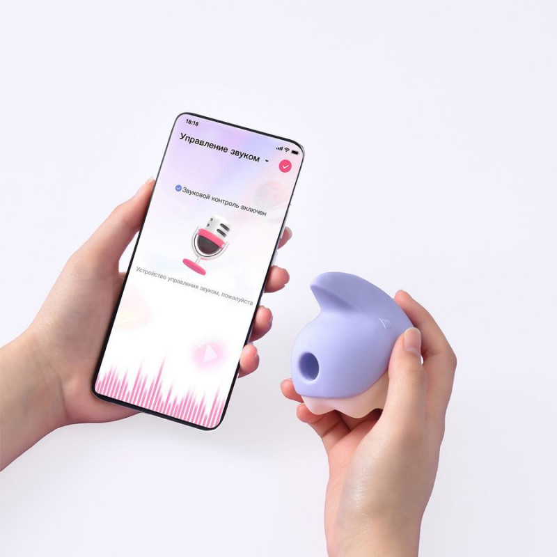 Вакуумний кліторальний стимулятор Magic Motion Unicorn Purple, демонстрація його розміру