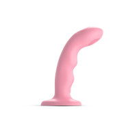 Насадка для страпона Strap-On-Me TAPPING DILDO WAVE – CORAL PINK, М