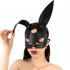 Маска Зайчика Шкіряна Art of Sex - Bunny mask, Чорна — Keks-Hub