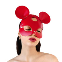 Шкіряна маска мишки Art of Sex - Mouse Mask, Червона