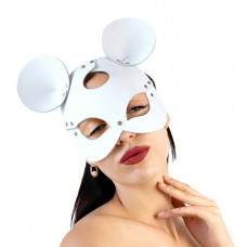 Шкіряна маска мишки Art of Sex - Mouse Mask, Біла — Keks-Hub